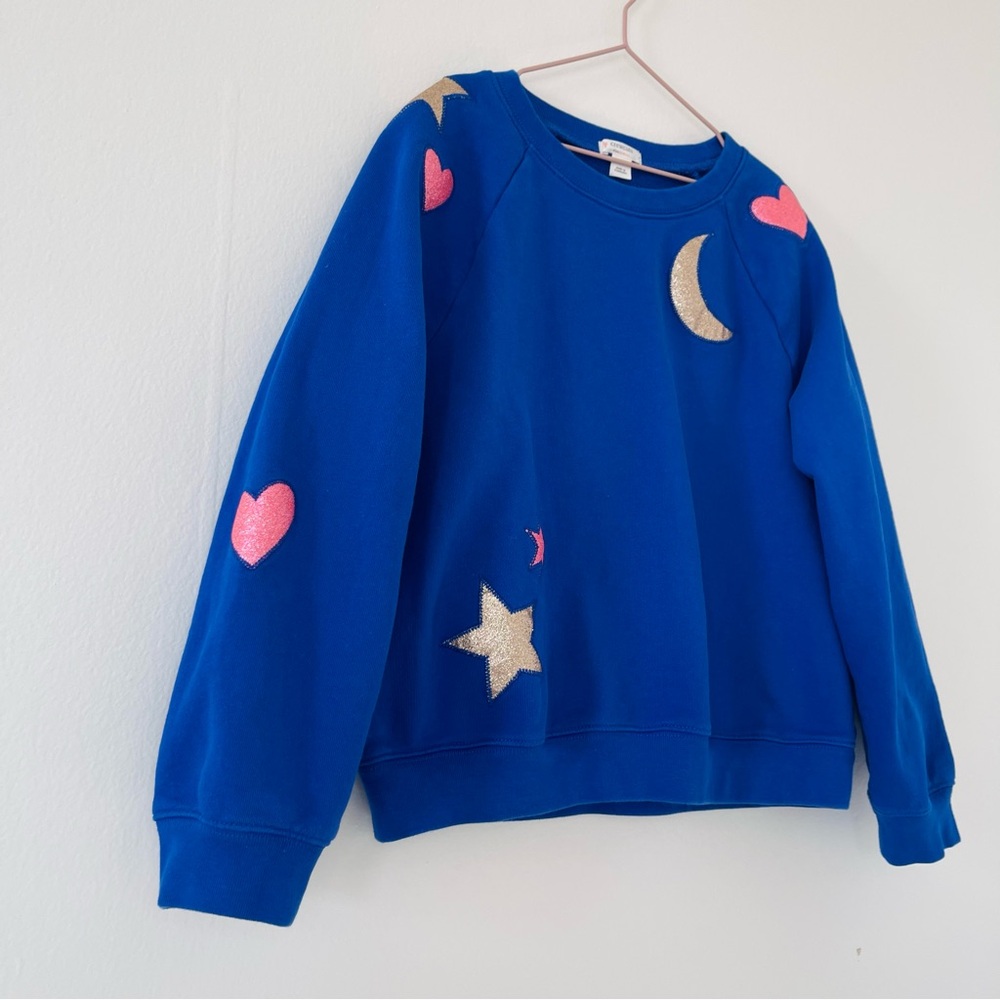 Crewcuts Glitter Hearts and Stars Pullover - Picture 2 of 4